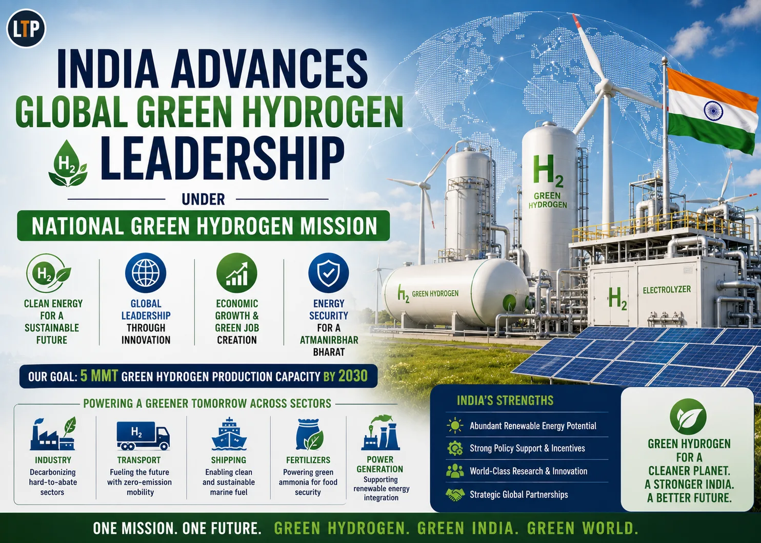 India Advances Global Green Hydrogen Leadership under National Green Hydrogen Mission