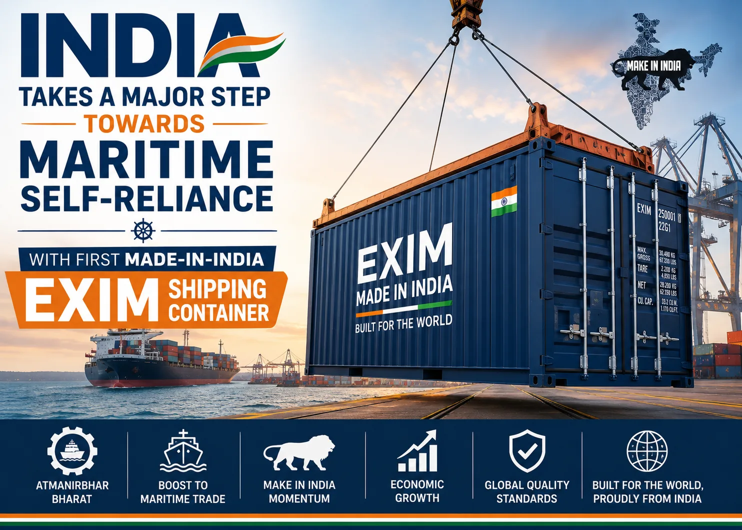 India Takes a Major Step Towards Maritime Self-Reliance with First Made-in-India EXIM Shipping Container: Sarbananda Sonowal