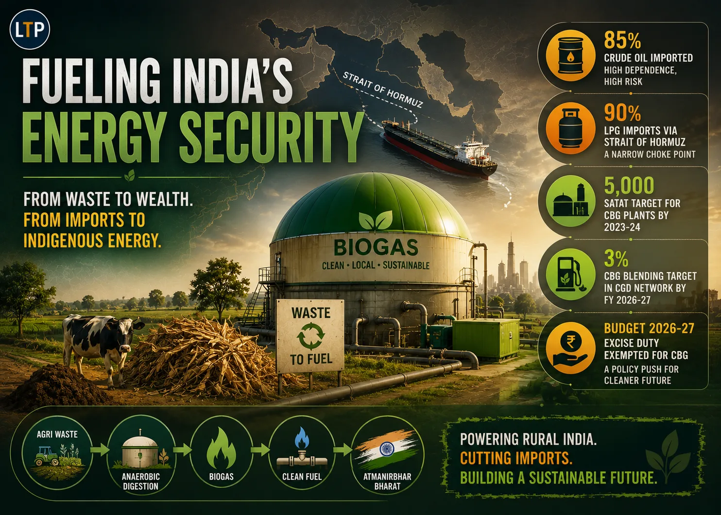 Can biogas aid India’s energy security?